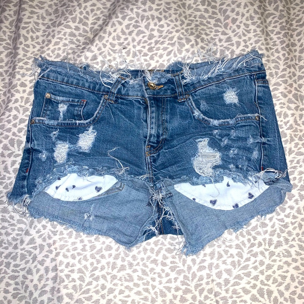 Zara trafaluc jean shorts